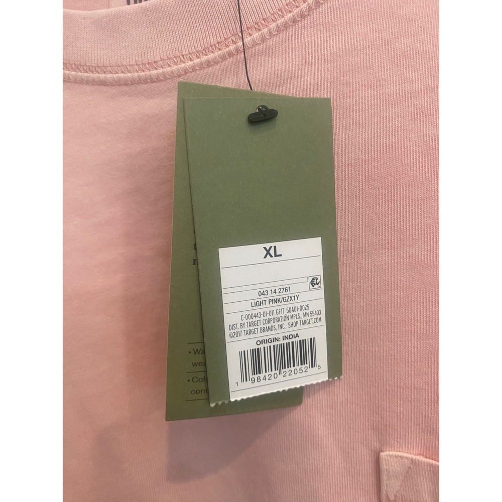 Goodfellow & Co Mens XL Long Sleeve Pocket T-Shirt Light Pink Crew Neck NWT - Picture 4 of 5